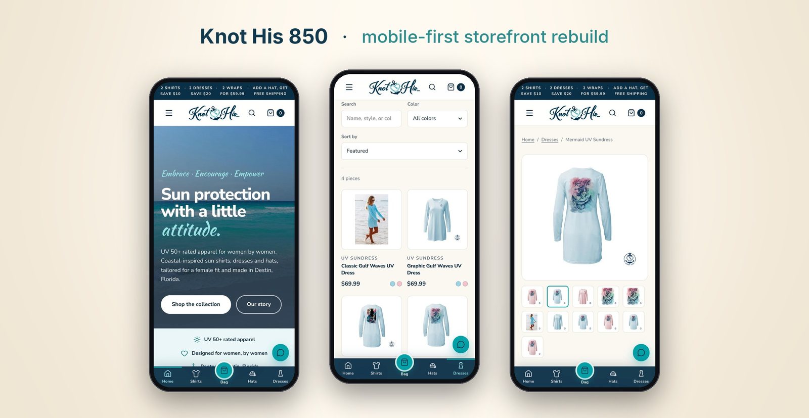 Knot His: a mobile-first storefront rebuild