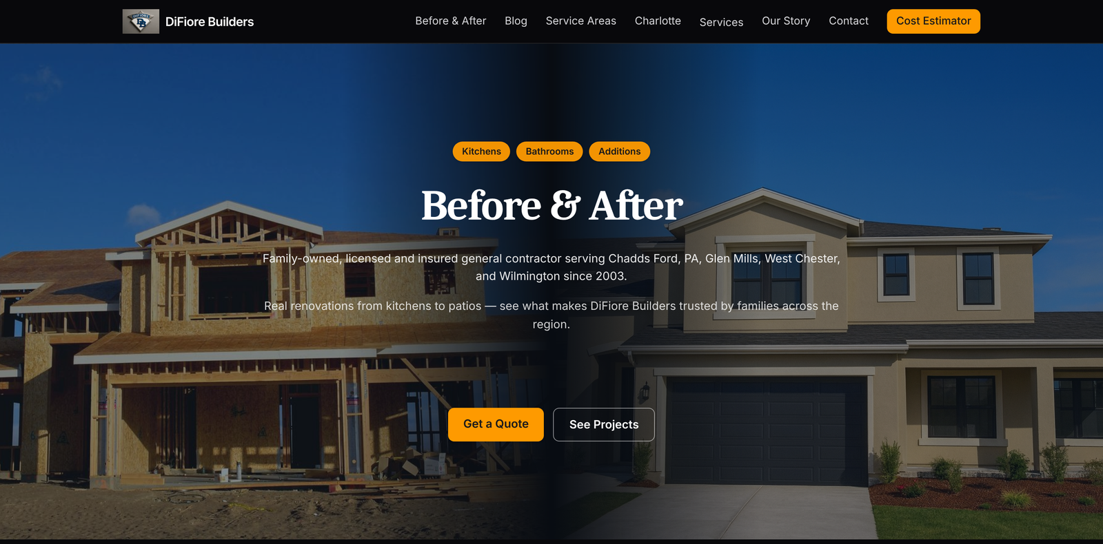 The DiFiore before-and-after page